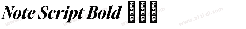 Note Script Bold字体转换